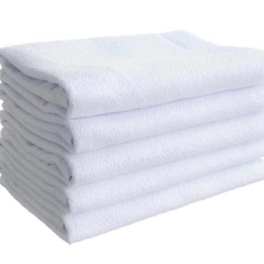 Imagem de Kit 10 Panos de Chão Alvejado Gigante 100% Algodão Saco Duplo Absorvente para Limpeza Doméstica e Uso Diário