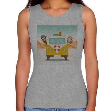 Imagem de Regata Feminina Road Trip - Foca na Moda, Cinza, GGG