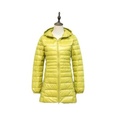 Imagem de Jaqueta De Pluma Longa Com Capuz Para Mulheres Em 12 Cores, Casaco Lev