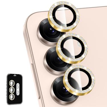 Imagem de Avocase Protetor de lente para câmera Samsung Galaxy S25, capa de lente de vidro temperado com anel de metal individual, [forte adsorção] Capa de lente transparente HD ultrafina resistente a arranhões