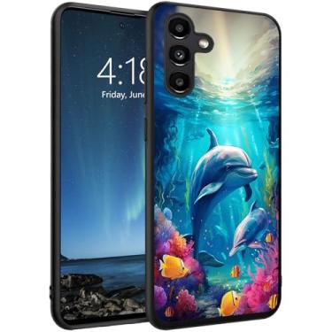 Imagem de DSRGRGFDJ Capa projetada para Samsung Galaxy S26 5G de 6,2 polegadas, capa de silicone ultrafina, antiarranhões e à prova de choque - Golfinho fofo