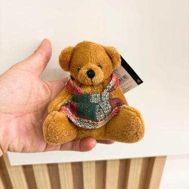 Imagem de enfeite decorativo natal pend urso com gorro cachecol de árvore 11/15CM (11CM marrom saia,2 peças)