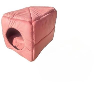 Imagem de Caminha Pet Toca 2 EM 1 Cama Para Cães e Gatos Com Almofada(SUEDE TOCA ROSE,P 30X38)