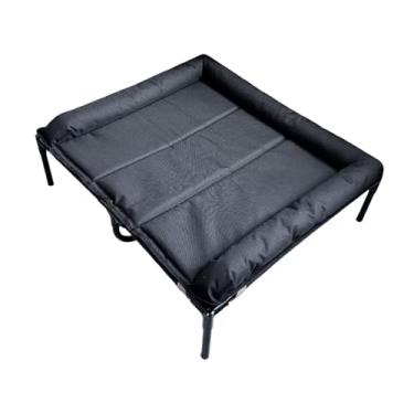 Imagem de Generic Cama elevada para cães, em malha respirável Teslin, com encosto de cabeça inclinado, portátil, para animais de estimação de pequeno e médio porte, Preto