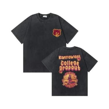 Imagem de Camiseta Masculina Oversized Vintage Com Estampa De Urso De Formatura 
