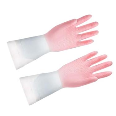 Imagem de Luvas de Lavagem Pratos Cozinha Látex Multifuncionais Limpeza Doméstica para Lavanderia Casa e Operações