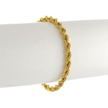 Imagem de Pulseira Feminina Ouro 18k 750 Cordão Baiano Certificado Gar - JOIE JO