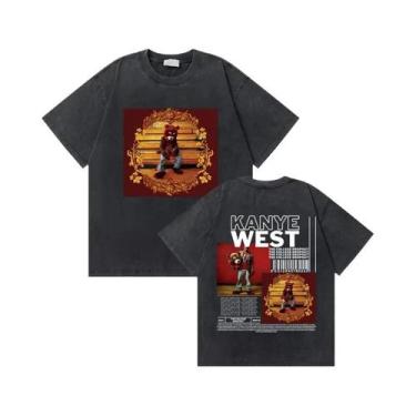 Imagem de Camiseta Masculina Oversized Vintage Com Estampa De Urso De Formatura 