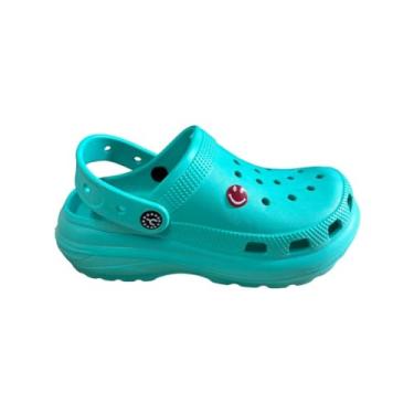 Imagem de Babuche Sandalia Plataforma Unissex Massageador Yvate 2318 (Verde-Água, BR, Adulto, Numérico, 36)