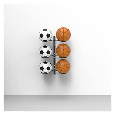 Imagem de Suporte de exibição de bolas para uso interno na parede, suporte de metal, suporte de armazenamento de bolas, prateleira para sala de estar e quarto