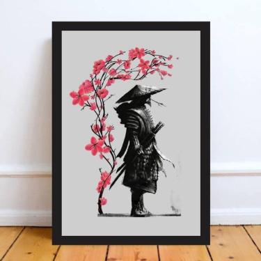 Imagem de Quadro Arte Japonesa Samurai 33X24Cm