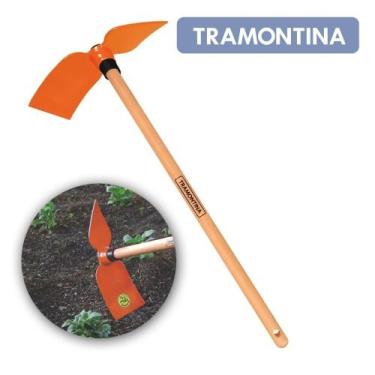 Imagem de Sacho Tipo Coração com Cabo de Madeira 59cm Tramontina