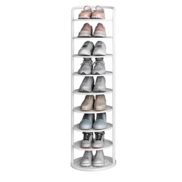 Imagem de Armazenamento de armário de sapatos de metal para entrada - organizador de armário de sapatos pequeno oculto com rack ajustável - perfeito para corredores, quartos, dormitórios