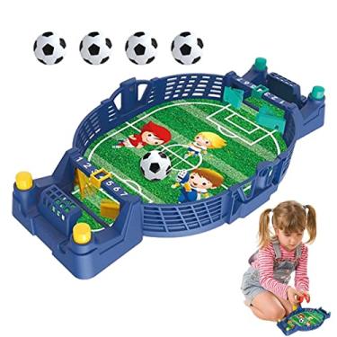 Imagem de Bluefisher Jogo De Mesa De Pebolim Mini - Jogo Interativo De Futebol De Mesa Para Dois Jogadores - Azul