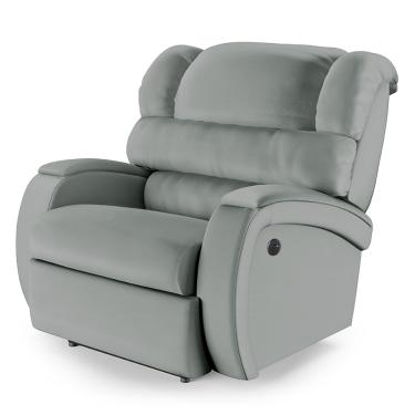 Imagem de Poltrona do Papai Reclinável Napoli Power Elétrica USB PU Cinza FH1 - D'Rossi