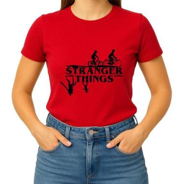 Imagem de Camiseta Camisa Adulto Feminina Masculina Algodão Série Stranger Thing