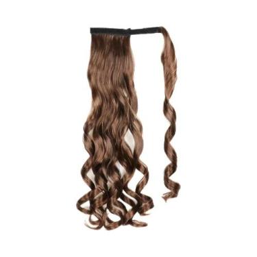 Imagem de Extensão De Cabelo Sintético Rabo De Cavalo Loiro De 32 Polegadas Com 