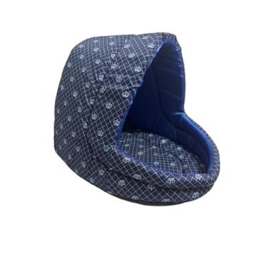 Imagem de Cama Pet Caminha Pet Lavável Cama Iglu Toca De Cachorro Gato Confortável Pequeno Médio Grande Oxford(Azul,P)