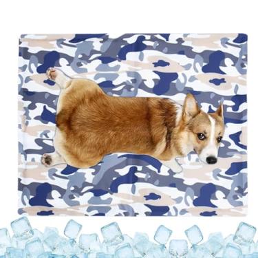 Imagem de Tapete de resfriamento para cães – Almofada de gel legal para canil | Artigos de descanso de cochilo para animais de estimação para acampamento assento de casa apartamento sala de estar canil
