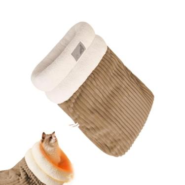 Imagem de Saco de dormir para cama de gato, tapete para animais de estimação, saco de dormir de inverno, saco de dormir para gatos, saco de dormir de inverno, saco grande de pelúcia macia para gatos, cama