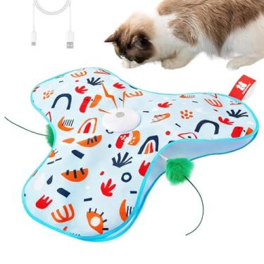 Imagem de Brinquedo interativo para gatos, jogo de provocações ocultas em movimento | Brinquedos de exercício - para casa, quarto, cozinha, entrada, apartamento, canto, área de recreação, zona de relaxamento
