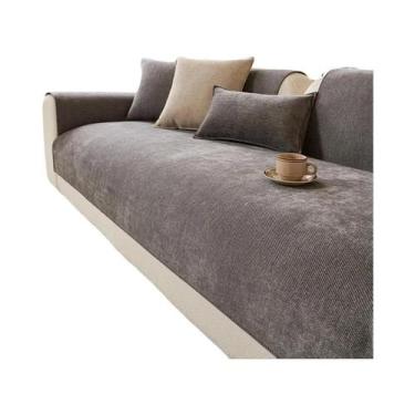 Imagem de Capa De Sofá Antiderrapante Minimalista Em Chenille Para Todas as Esta