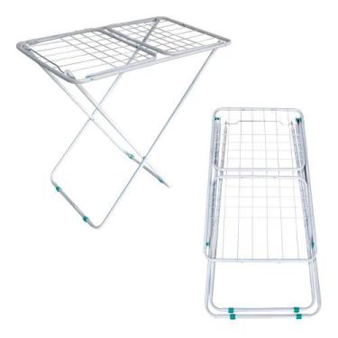 Imagem de Varal Retrátil de Chão com Abas Dobrável para Roupas Lavanderia Área d