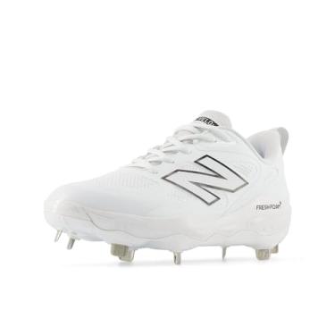 Imagem de New Balance Tênis feminino Fresh Foam X Velo V4 Metal Softball, Branco sintético/preto, 8
