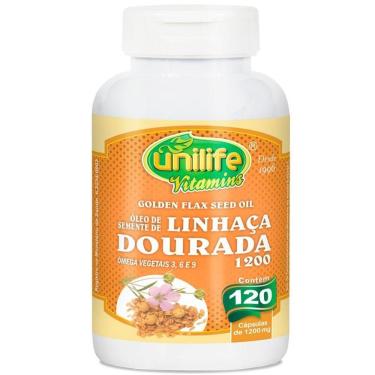 Imagem de Óleo De Semente De Linhaça Dourada 1000mg 120 Cápsulas Unilife