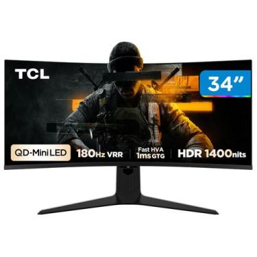 Imagem de Monitor Gamer TCL 34R83Q Curvo Ultrawide 34" WQHD Preto, 34", Bivolt