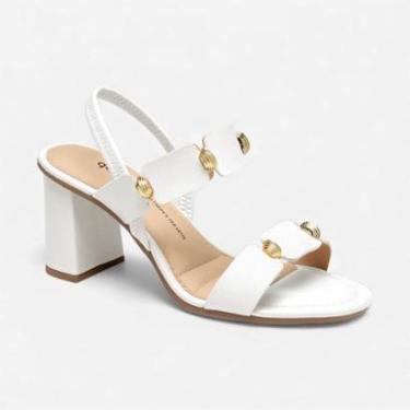 Imagem de Sandália Dakota De Salto Bloco Branca-Feminino