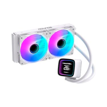 Imagem de Water Cooler Gamer Round5 Boreah 240 ARGB Com Display Branco