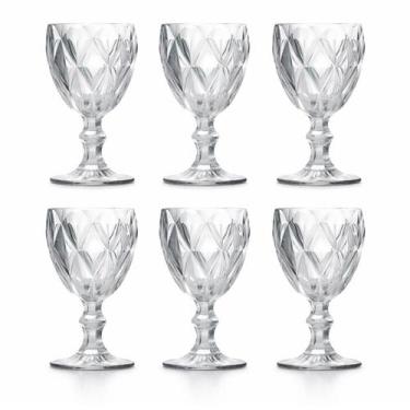 Imagem de Jogo Taças Transparentes 6 Unidades Cristal Suco Agua Vidro Elegante S