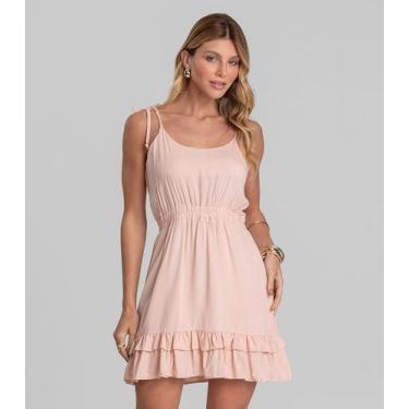 Imagem de Vestido Curto Feminino De Alça Em Viscose Dianna Marrom, P, Marrom