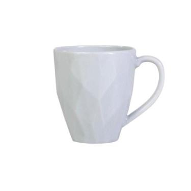 Imagem de Caneca Chá Café Branca Relevo Edros 338 ml Germer Porcelanas