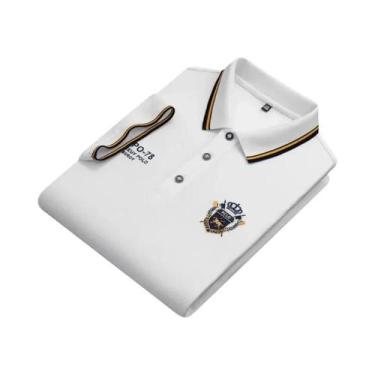 Imagem de Camisas Polo Masculinas De Verão Leves E Respiráveis Com Bordado, Mang