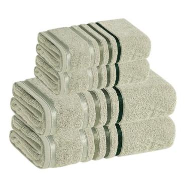 Imagem de Jogo Toalha de Banho Karsten Gigante Fio Penteado 4 Peças, Matcha