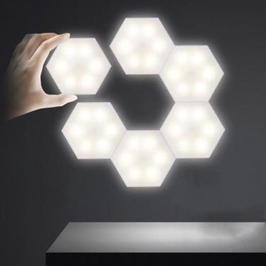 Imagem de Luminaria Quantica Hexagonal LED RGB Controle Remoto - innovaree-comme