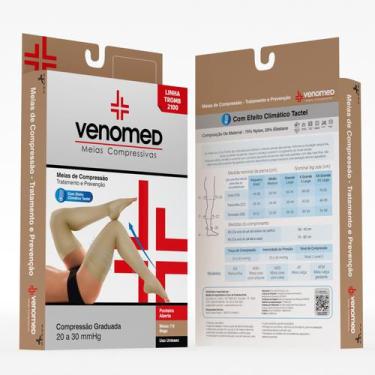 Imagem de MEIAS COMPRESSÃO 20 a 30MMHG ABERTA 7/8 VENOMED TROMB2100, G, Bege