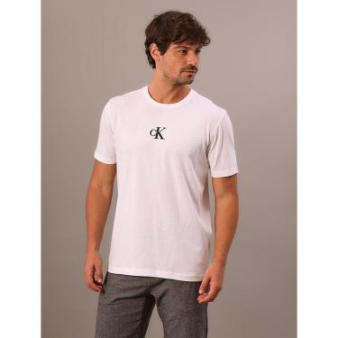 Imagem de Camiseta Manga Curta Calvin Klein Jeans Masculino Ck Rubber Patch - Branco 2-Masculino