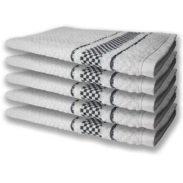 Imagem de 5 Panos De Prato Atoalhado Felpudo 370G/M² Premium Preto - TOALHAS SHO