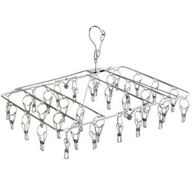 Imagem de Varal 40 Prendedores para Roupas Pequenas Compacto Ideal para Lavander