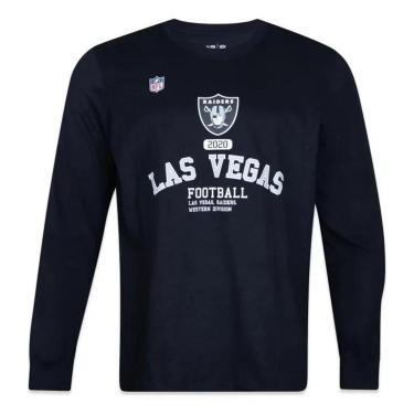 Imagem de CAMISETA MANGA LONGA NEW ERA RAIDERS CLUB HOUSE NFI24TSH030 PRETA-Masculino