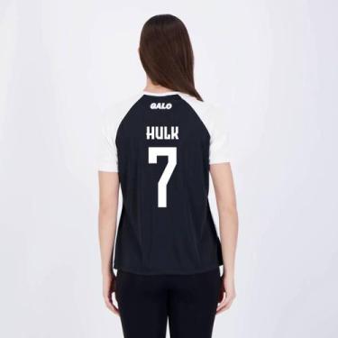 Imagem de Camisa Atlético Mineiro Hulk 7 Var Feminina Preta - Braziline, P