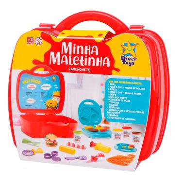 Imagem de Massa de Modelar Divertoys Maleta Lanchonete com Acessórios