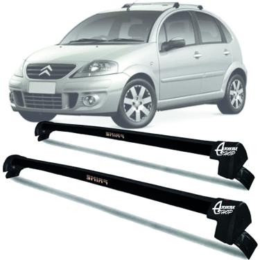 Imagem de Rack Teto Aluminio Prime Citroen C3 2002 a 2012 Preto PR146
