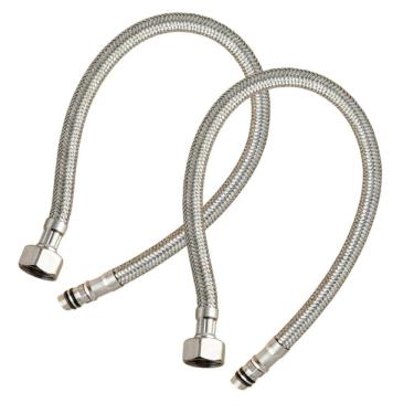 Imagem de Engate Rabicho Flexível Monocomando Par 80cm Grande Misturador Mangueira Pia Torneira Água Quente Fria Banheiro Cozinha