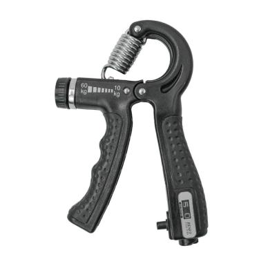 Imagem de Hand Grip Mão Ajustavel 60kg C- Contador Flexor De Punho Antebraço Crossfit Fisioterapia Preto