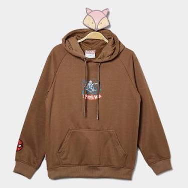 Imagem de Moletom Infantil Mooncity Homem Aranha Menino, Marrom, 12A