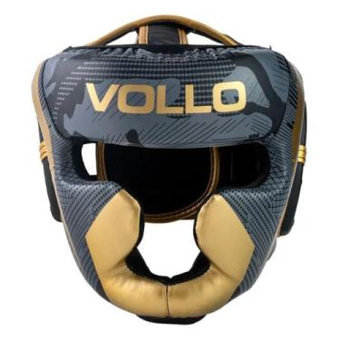 Imagem de Protetor de Cabeça Vollo Capacete Fechado Boxe Muay Thai P/M